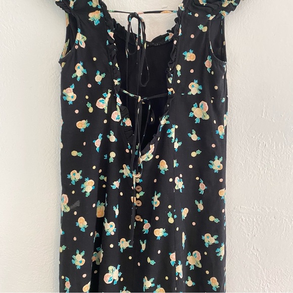 Free People Black Mini Dress with Sweetheart Neckline and Flutter Sleeves - Picture 8 of 9